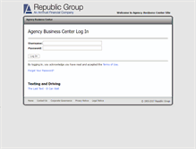 Tablet Screenshot of agent.republicgroup.com